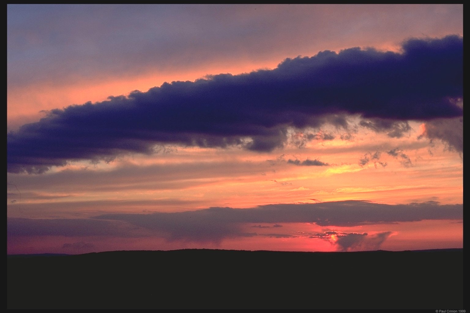 Sunset over the South Downs